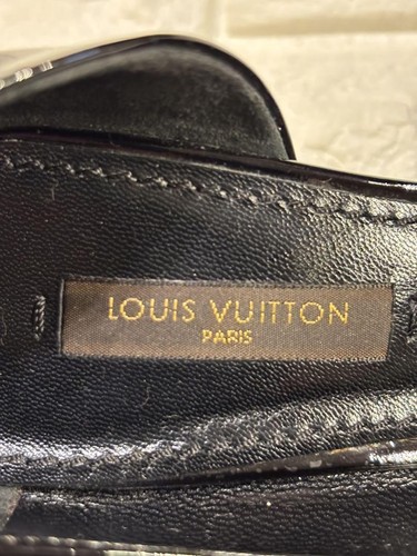 LOUIS VUITTON Pumps Heel Leather Black EU34/US4 Authentic from Japan - Picture 23 of 24