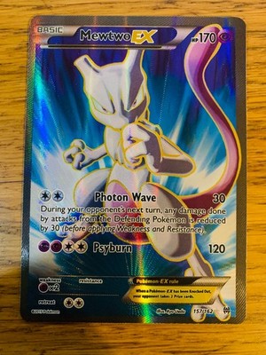 NM! Mewtwo EX (157/162) XY DURCHBRUCH Full Art Secret Rare Pokemon Karte!