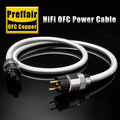 12 AWG   HiFi Audio AC Power Cable US EU Schuko OFC Power Supply Cable Cord