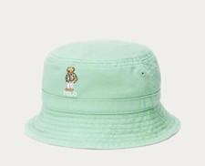 NEW Polo Ralph Lauren Bear Cotton Twill Bucket Hat Toddler 2/4