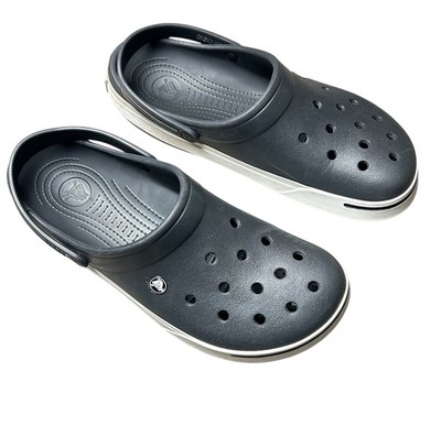 Crocs Charcoal / White Crocband II Clogs US Men Size 13 | eBay
