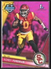 2023 Bowman University Chrome #190 Korey Foreman Pink Refractor