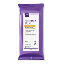 ReadyBath LUXE Antibacterial Bath Wipes with Aloe Hypoallergenic 8 x 8 Inch