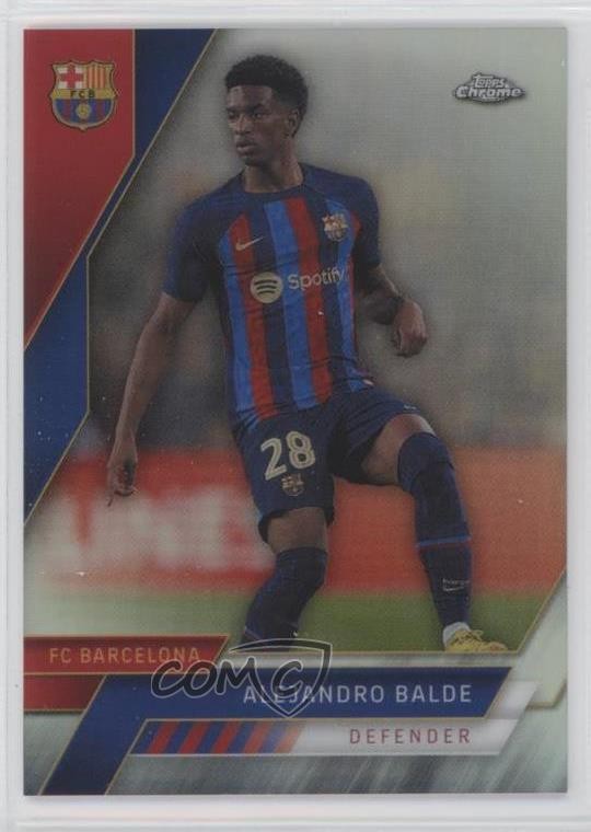 2022-23 Topps Chrome FC Barcelona Refractor Alejandro Balde #80 0g7w