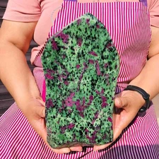 7.23LB Natural Red & green treasure Ruby Crystal Mineral Specimen Heals 2482