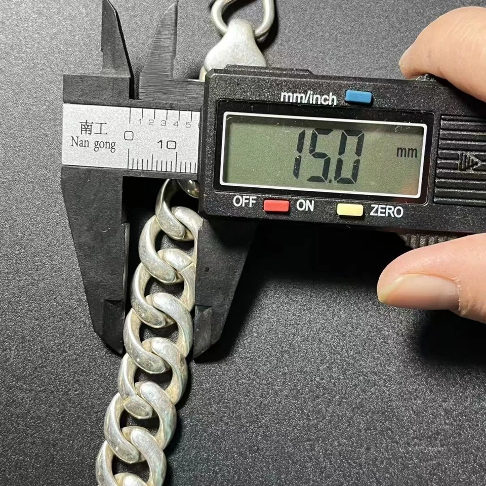 Chinese white copper silver plated bracelet, men's lucky bracelet Foto 2 de 4