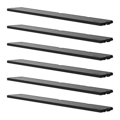 Suncast 6 Pack Horizontal/XL Vertical Shed Shelf Kit Wall Outdoor Storage, Black