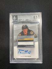2014-2015 Upper Deck David Pastrnak Premier Rookie Card Graded  Autograph Patch. rookie card picture
