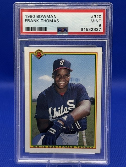 1990 BOWMAN #320 FRANK THOMAS ROOKIE RC CHICAGO WHITE SOX PSA 9 view 1