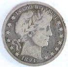 VG 1894 O Barber Half Dollar