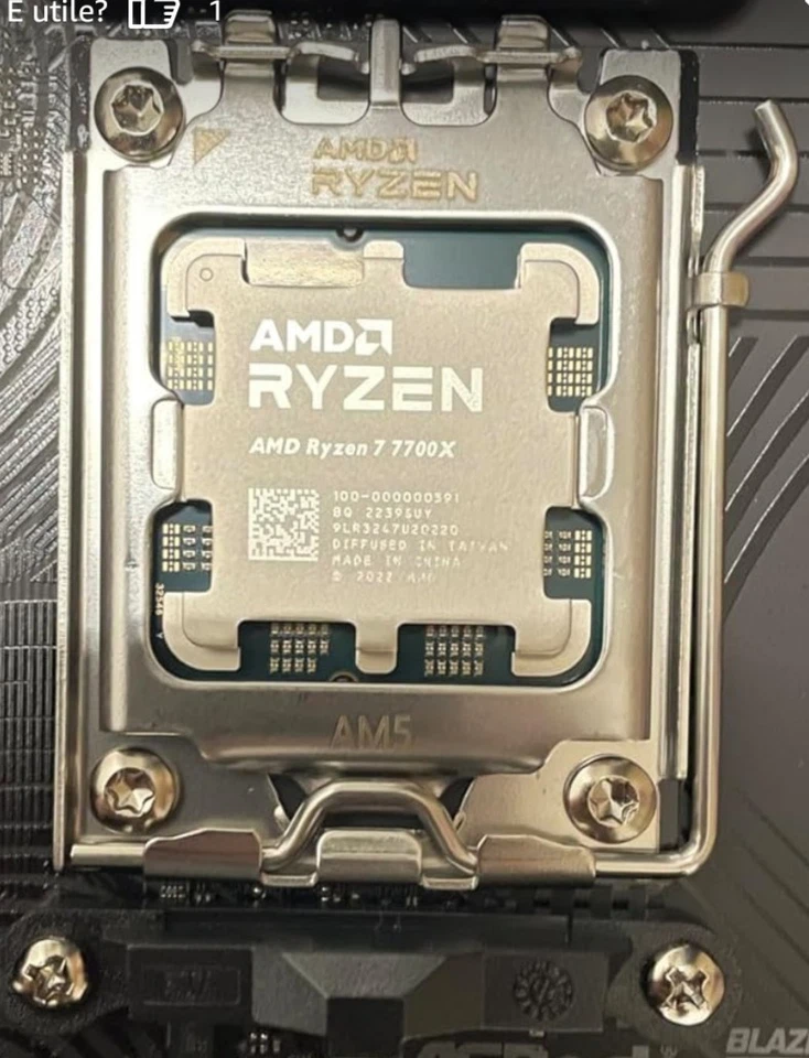 RYZEN 7 7700X Zen 4 Socket AM5 12-2022 105W 4,5 GHz Fuori GaranziaMa Come Nuovo  - Immagine 3 di 4