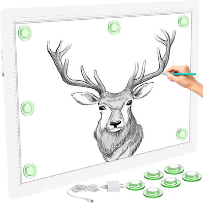 Large Magnetic A2 Light Pad with 3 Color Modes for Art and Tracing