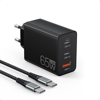 65W Usb C LadegeräT, 3Port Usb SchnellladegeräT Mit Ladekabel 2M,USB C Netzteil