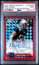 Mike Vrabel 2023 Topps Composite Chrome Autographs RED GEOMETRIC 1/5 PSA 9 POP 1