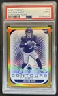 2025 Panini Phoenix Jaxson Dart Contours RC Gold Rookie #/10 Giants PSA 9