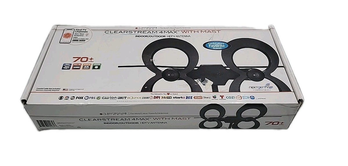 Antennas Direct ClearStream 4MAX Complete Amplified Outdoor HDTV
