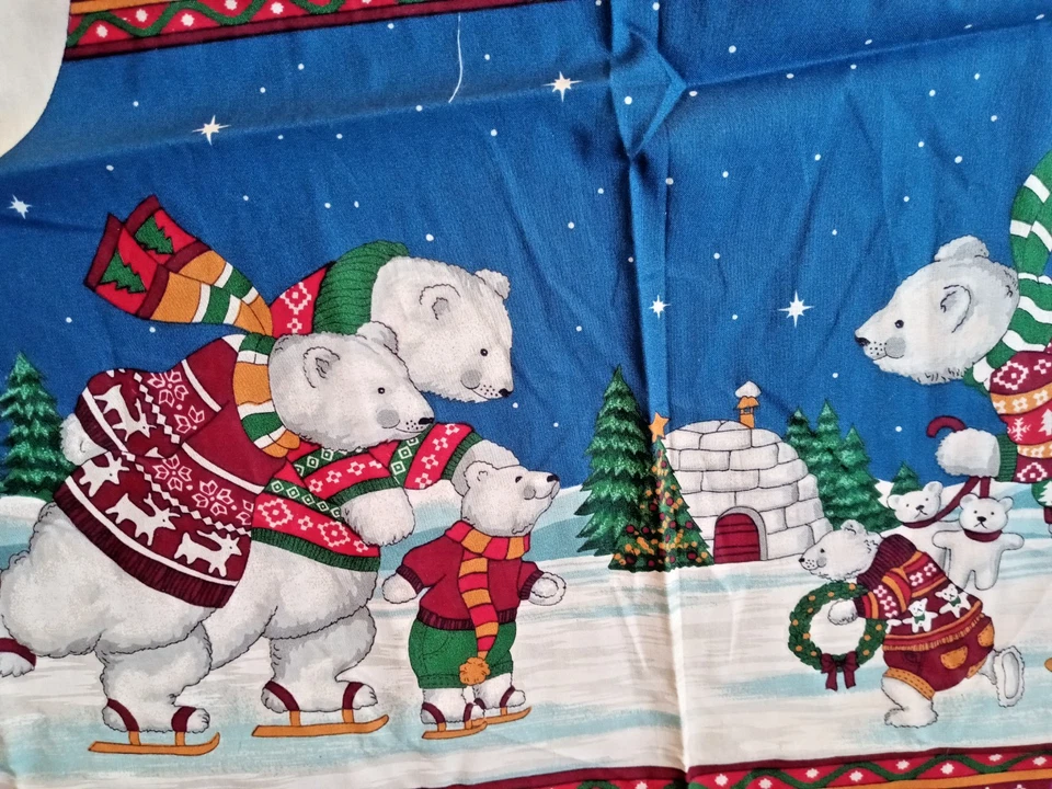 Винтажный Concord ткани "Праздник на льду" жилет панели хлопок вырезать и шить новый необрезанный EC - Изображение 2 из 4