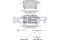Bremsbelagsatz Hinten Lucas-Trw-System FüR Opel Insignia B Country 16-> 13595651