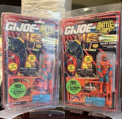 GI Joe 1993 ALLEY VIPER: BOTH Variants!!! with MOC Masters Cases