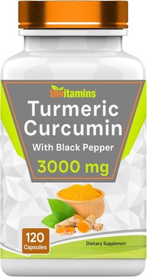 Turmeric Curcumin Capsules with Black Pepper | 3000 MG - 120 |... 