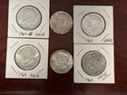 Lot of 6--1964 Kennedy Half Dollars 90% Silver -Circulated