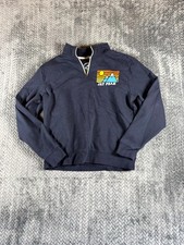 League Kids Sweatshirt Boys XL Blue Cotton Blend Jay Peak Resort Graphic 1/4 Zip