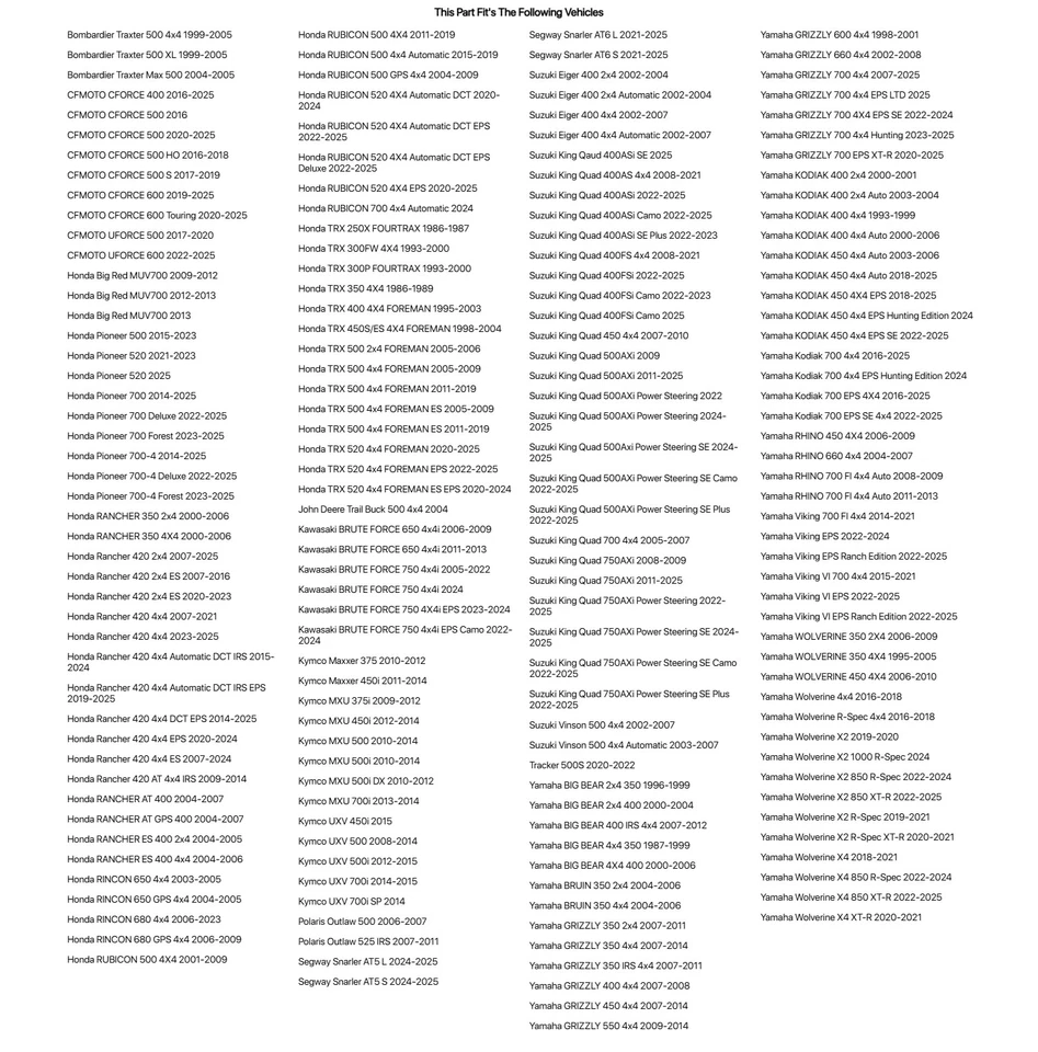 (2 Pack) 4/110 Tusk Cascade Wheel For YAMAHA GRIZZLY 350 IRS 4x4 2007-2011 Foto 2 de 4