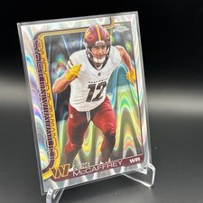 Topps 2025 Chrome Luke McCaffrey RayWave Refractor #298 Washington Commanders