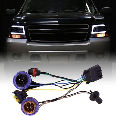 2pcs 1595-0809 Headlamp Headlight Harness Wiring for GM 2007-14 Tahoe Chevrolet