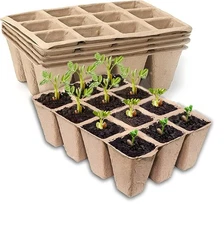 Seedling Starter Traysk, for Seedlings,Eco-Friendly Peat Pots(60 Cells - 5 Pack)