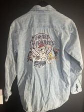Vintage Looney Tunes Denim Shirt Mens S Bugs Bunny Warner Bros