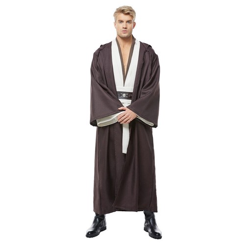 Star Wars Kenobi Robe Jedi Tunika Umhang mit Kapuze Cosplay Kostüm Only Cape Men - Bild 2 von 19