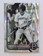2022 Bowman Draft Chrome Tres Gonzalez Black & White RayWave #BDC-157 Pirates