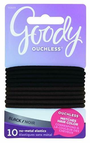 Corbata antideslizante para mujer Goody 10 unidades, colección de colores negra 4 mm sin usar - Imagen 1 de 4