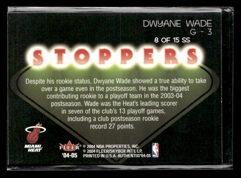 2004 Fleer Authentix #G-3 Dwyane Wade Nm/M | eBay