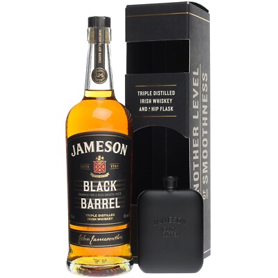 Jameson Black Barrel 0,7 Liter 40 % Vol. +  Jameson Flachmann