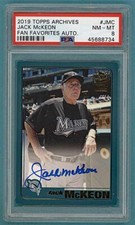 2019 Topps Archives Jack McKeon Auto Issue #JMC PSA 8! POP 2! Marlins!