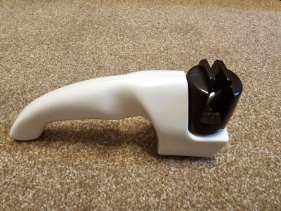 Vintage Cutco Kitchen Knife Sharpener Hand Held Pull Through White!!!