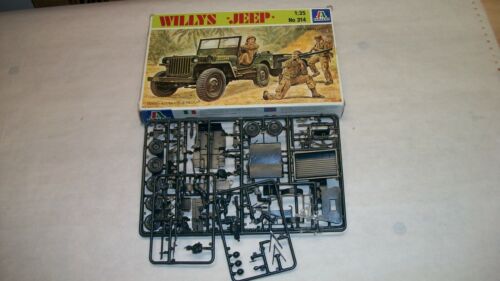 Italeri1/35 scale model kit of a Willys Jeep w/trailer