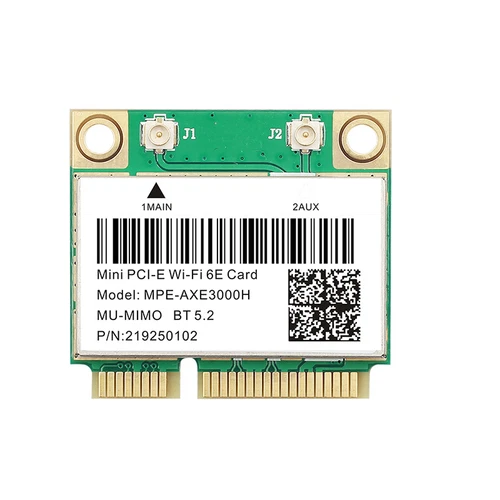 WiFi 6E Wifi Card Mini PCI-E Network Adapter 802.11AX AX210 WiFi Bluetooth 5.2 - Picture 3 of 4