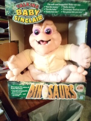 Baby Sinclair Talking Dinosaur - Disney 1991 Hasbro - Still works! MIB