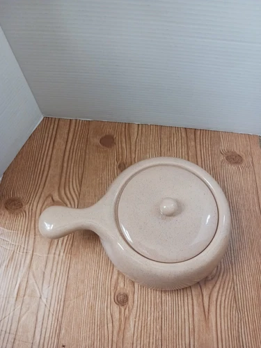 Vintage Brusche Bauer California Pottery Mid Century Gray Lidded Casserole