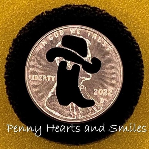 LUCKY PENNY CUT OUT COWBOY HAT & BOOT: Charity 100%