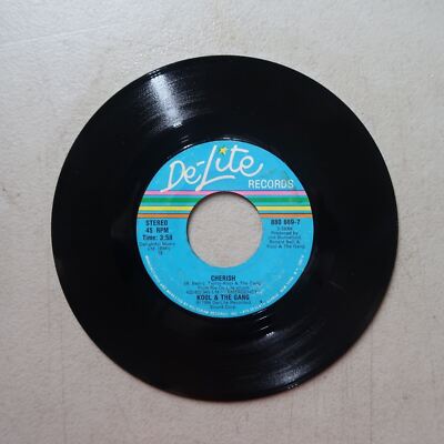KOOL & THE GANG CHERISH (INSTRUMENTAL)/CHERISH DE-LITE RECORDS VINYL 45 VG 22-22