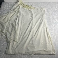 Windsor White Women's 13/14 Single Shoulder Dress Decorative Accent Elegant