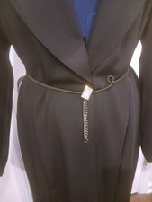 Vintage Dolce  Long Black Jacket Dress Xl