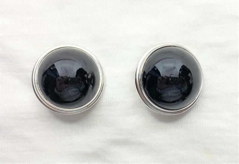 LALIQUE  1 PAIR EARRINGS  SOLID SILVER CABOCHON B… - image 8