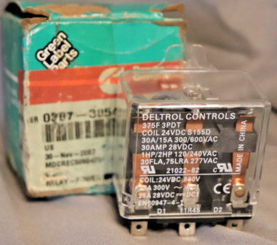 307-3054 Control Power Relay 24VDC Deltrol 375F 3PDT Deltrol Controls 21022-82