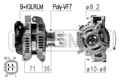ERA Lichtmaschine Generator 100A 14V für Toyota Corolla Verso 2.2 D-4D 2.0