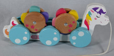 Little Tikes Unicorn Pull Toy Wooden Critters Developmental 12 Mos  up Complete